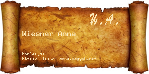 Wiesner Anna névjegykártya